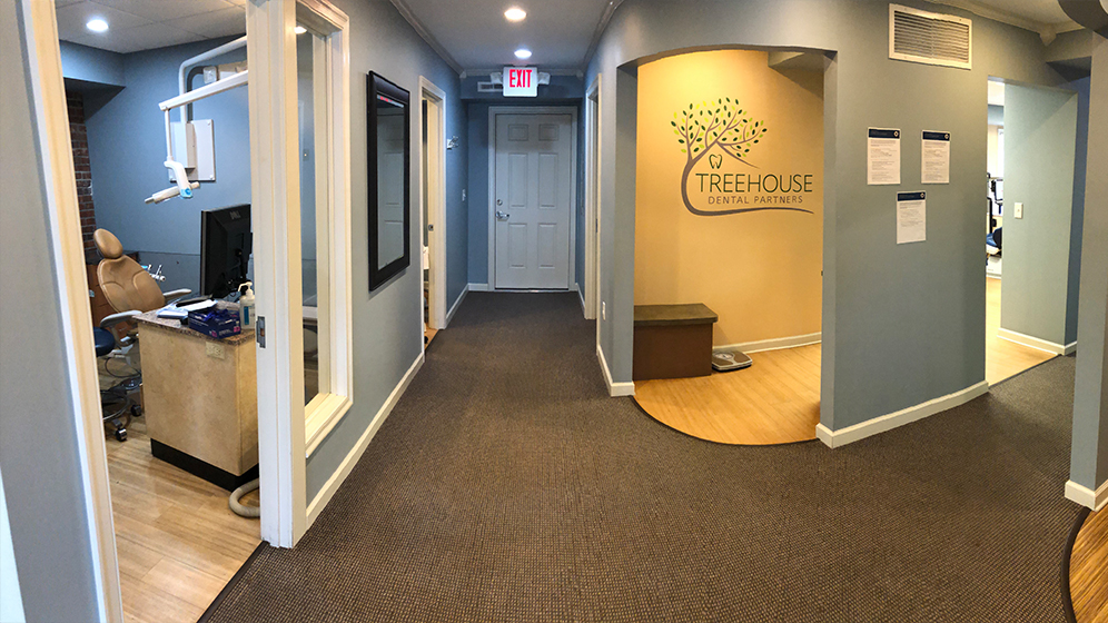 Hallway at Treehouse Pediatric Dentistry in Amherst